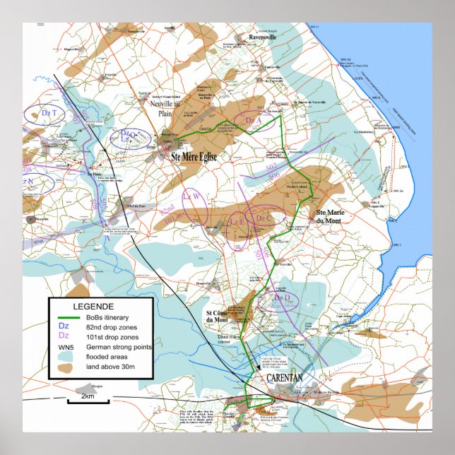 Band of brothers extended map poster (Front)