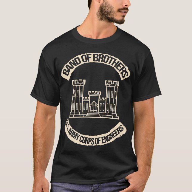band of brothers u.s army corps of engineer T-Shirt (Front)