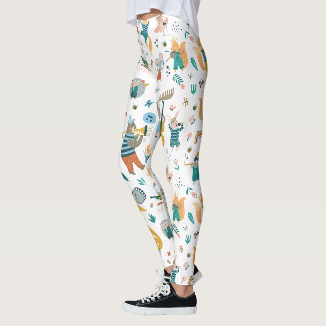Band of Colourful Animals  Leggings (Left)