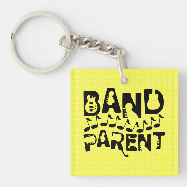 Band Parent Music Notes Keychain (Front)