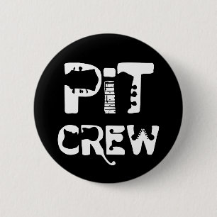 Band Pit Crew Musical Text 2 Inch Round Button