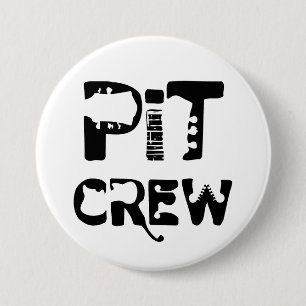Band Pit Crew Musical Text 3 Inch Round Button