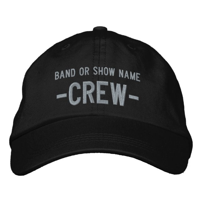 Band Show Event Name Personalized Media Crew Embroidered Hat (Front)