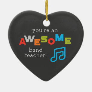 Band Teacher Appreciation Musical Notes, Awesome Ceramic Ornament