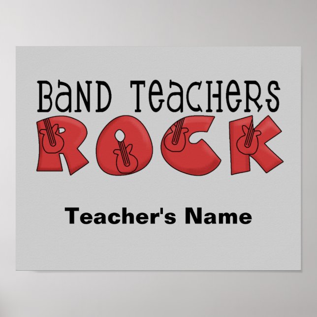Band Teacher Customizable Poster (Front)