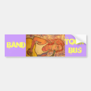 band tour bus art bumper sticker