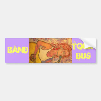 band tour bus art bumper sticker