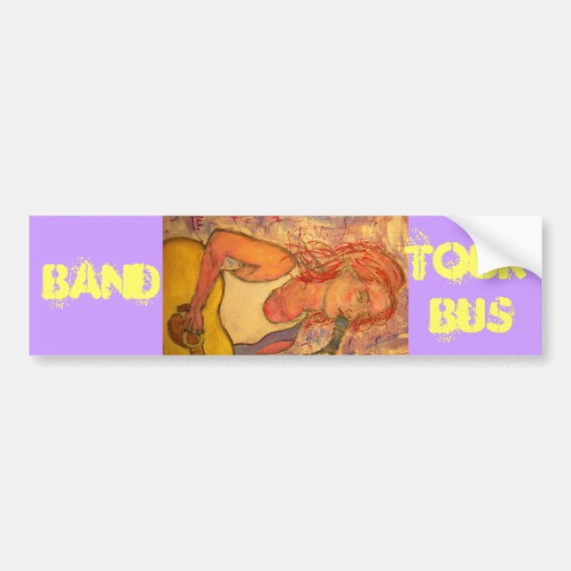 band tour bus art bumper sticker (Front)