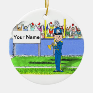 Band, Trumpet - Male Ceramic Ornament