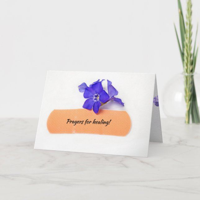 bandage on myrtle flower card (Front)