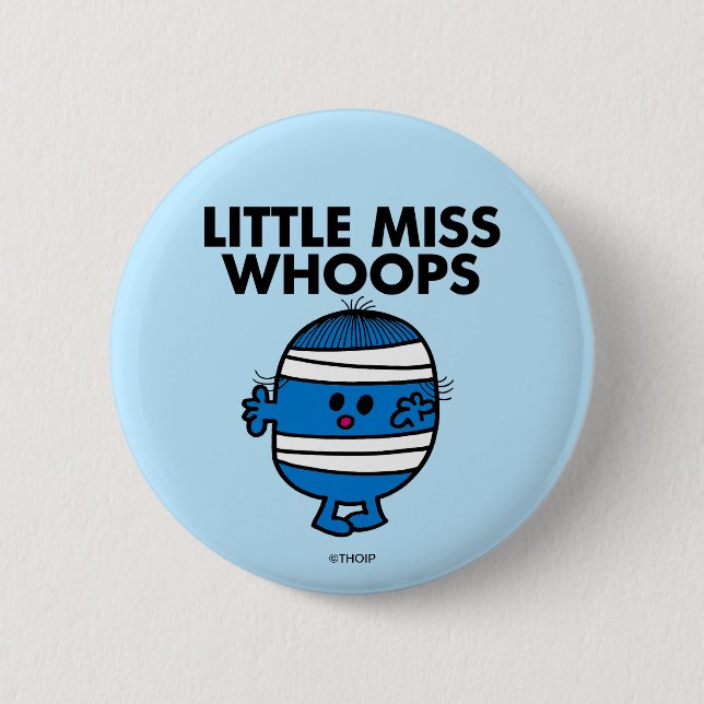 Bandaged Little Miss Whoops 2 Inch Round Button (Front)