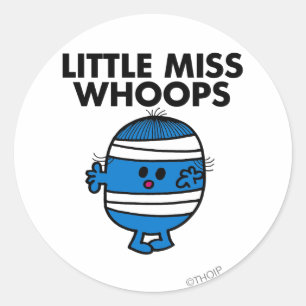 Bandaged Little Miss Whoops Classic Round Sticker