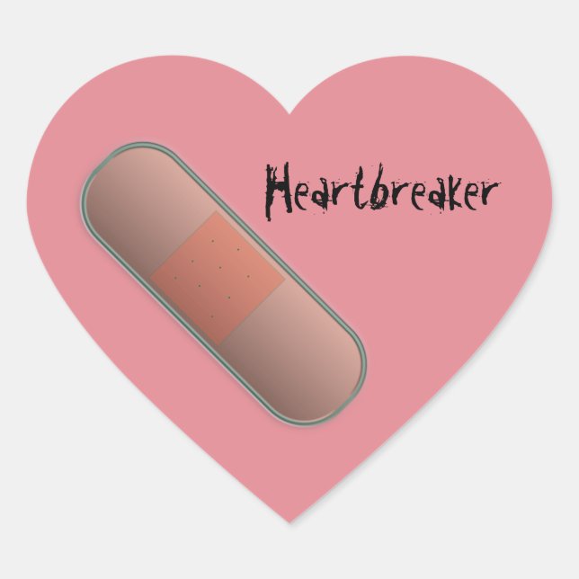 BandAid Heartbreaker Heart Sticker (Front)