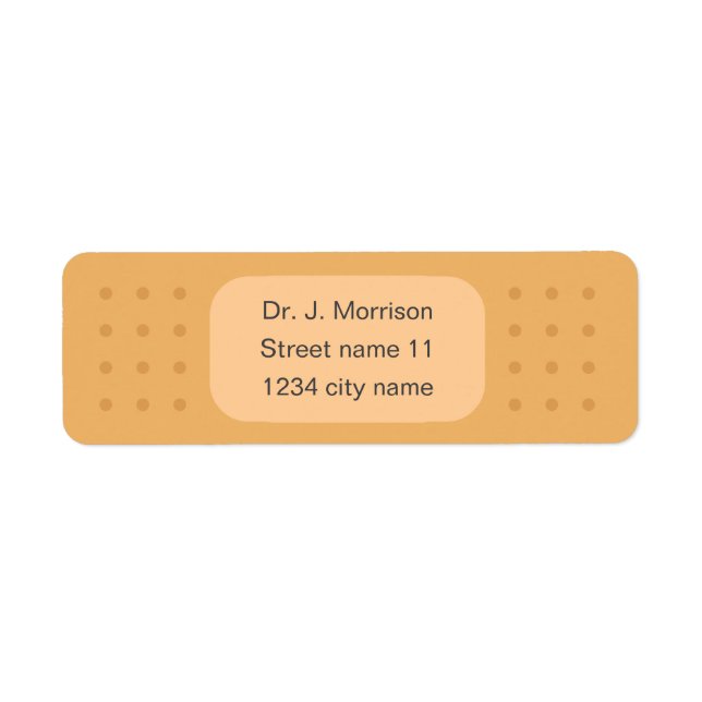 Bandaid Medical Doctor Fun Return Address Label (Front)