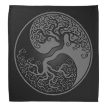 Arbre gris et noir Yin Yang