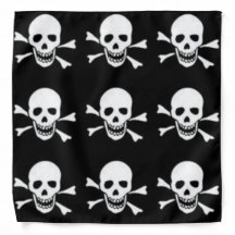 bandana avec crâne et os croisés