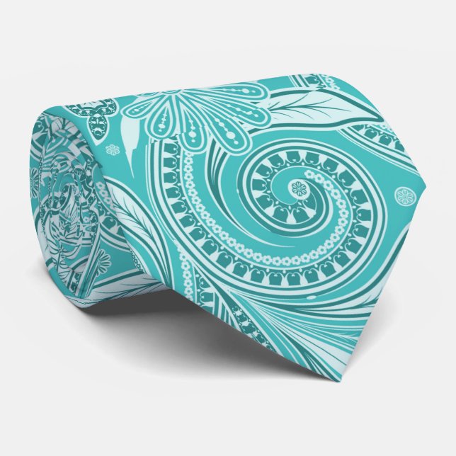 Bandana Blue Tie (Rolled)