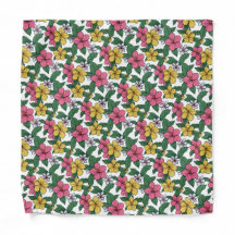 Carré de poche Mariage d'Hibiscus hawaïen tropical