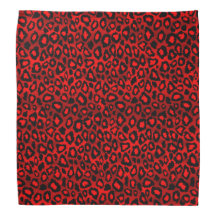 Design Poster de animal de Deep Red Ikat Leopard