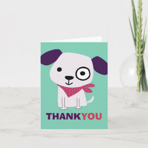 Bandana Doggy, Thank You Card, green Card