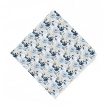 Fleurs à l'aquarelle Roses Navy Bleu Poussiéreux