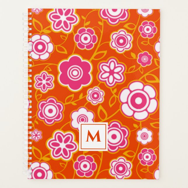 Bandana florale Imprimer Monogramme (Devant)