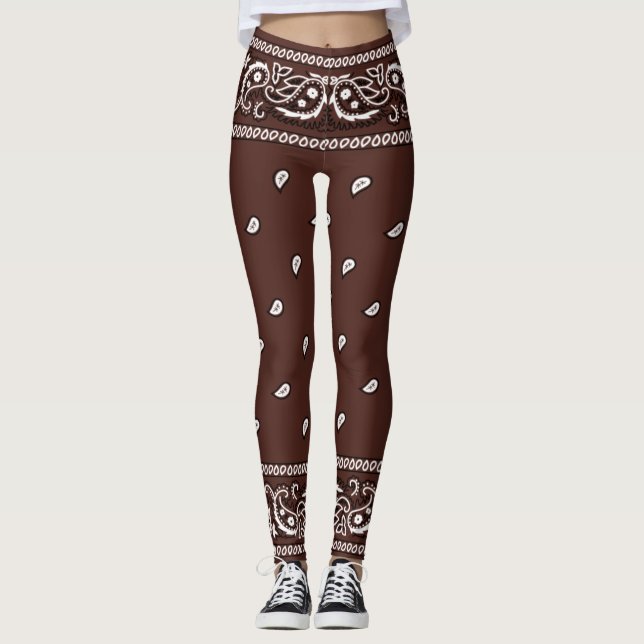 Bandana Fudge Brown Leggings (Front)