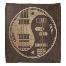 Guitare et basse Yin Yang à la texture Brown