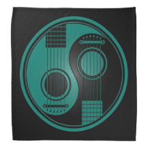 Guitares acoustiques bleues Turquoises Yin Yang