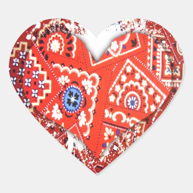 bandana heart sticker (Front)