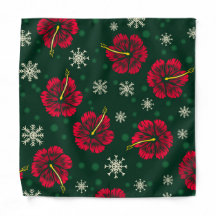Hibiscus floral tropical Snowflakes Noël |