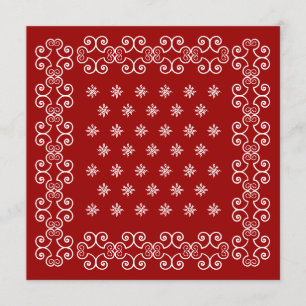 Bandana Invitations Invites to Western Theme Party