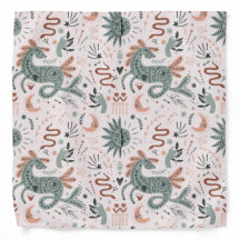Lune Soleil et animaux Joli rose et vert pastel