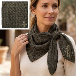 Bandana Motif de cuir travaillé rustique avec monogramme p
