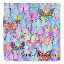 Papillons adorables personnalisés motif l Purple
