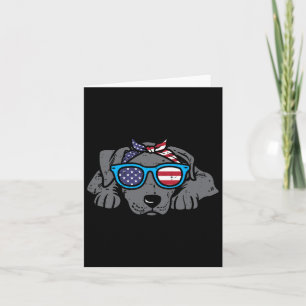 Bandana Pitbull Pit American Usa 4th Of July Fourt Card