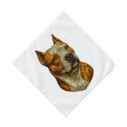 Bandana Portrait de chien Pitbull