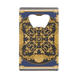 Bandana Print : Black Blue Gold.