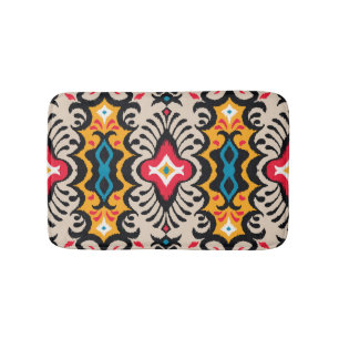 Bandana Print: Vintage Paisley Silk. Bath Mat