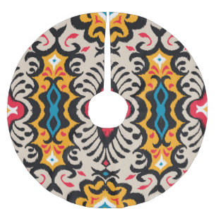 Bandana Print: Vintage Paisley Silk. Brushed Polyester Tree Skirt