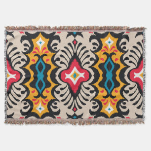 Bandana Print: Vintage Paisley Silk. Throw Blanket