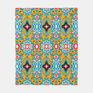Bandana Print. Vintage seamless pattern with paisl Fleece Blanket