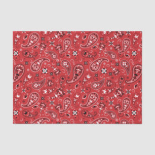 Bandana Red Paisley  Tissue Paper