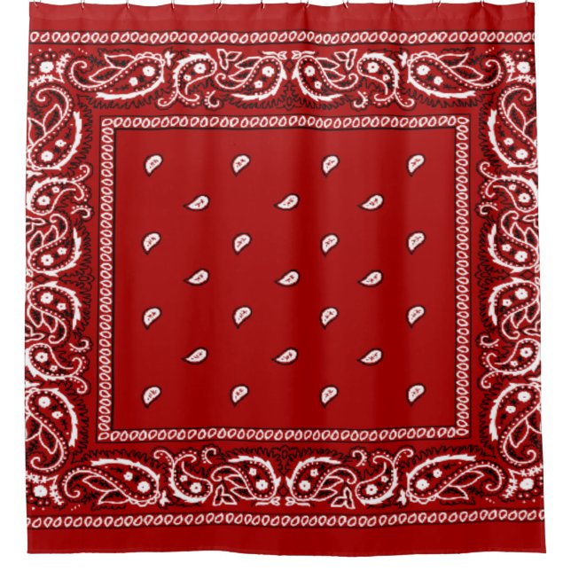 Bandana Red Shower Curtain  (Front)