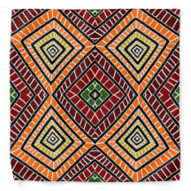 rouge orange Tribal African Mud Tissu envelopper l