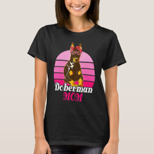 Bandana Sunglasses Doberman Mom Mother's Day Dog T-Shirt