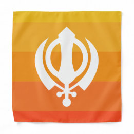 Bandana Symbole Sikh Khanda Écharpe de tête