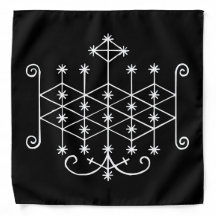 Tête blanche d'Ogoun en noir