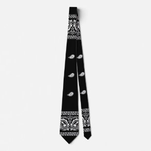 black bandana neck tie