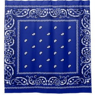 Bandana True Blue Shower Curtain 